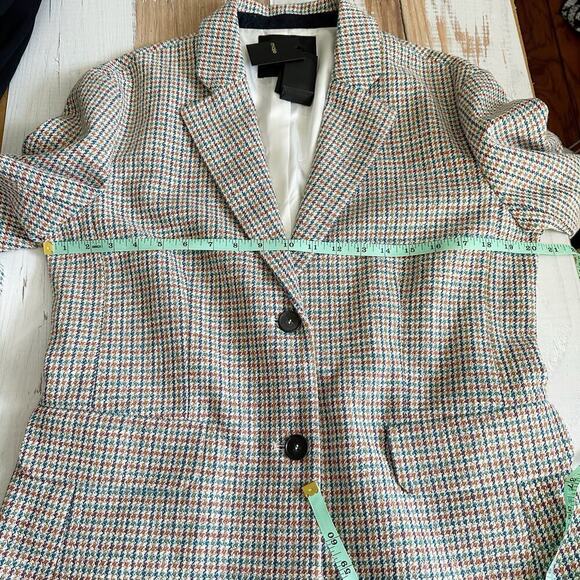 MAJE Tailored Check-Print Houndstooth Blazer Size FR 42 US 10 - Picture 9 of 14